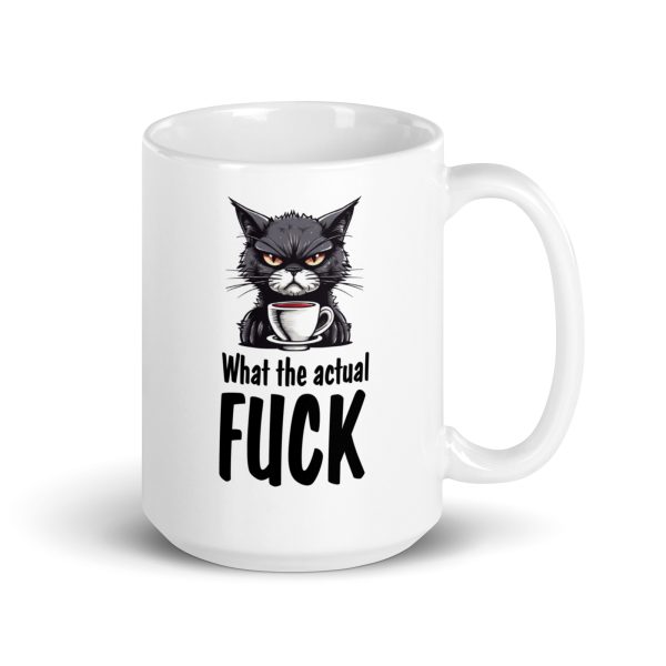 What the actual fuck funny cat coffee mug / cup - Image 4