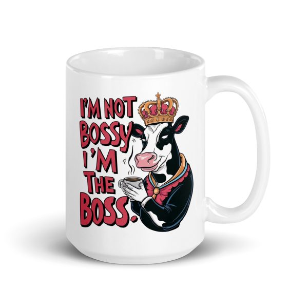 I'm not bossy I'm the boss funny cow coffee mug / cup - Image 4