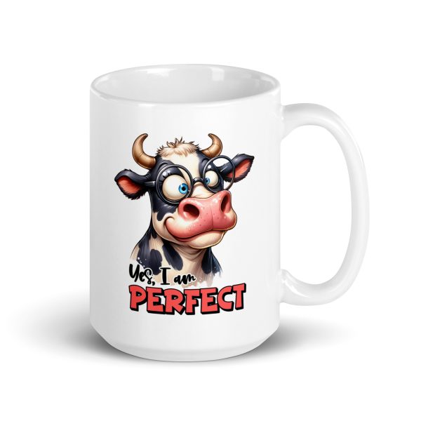 Yes I am perfect funny cow coffee mug / cup - Image 4