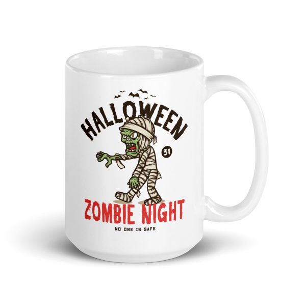 Zombie night funny Halloween coffee mug / cup - Image 4