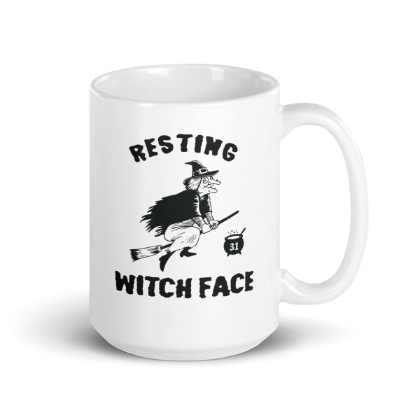 Resting witch face funny Halloween coffee mug / cup - Image 4