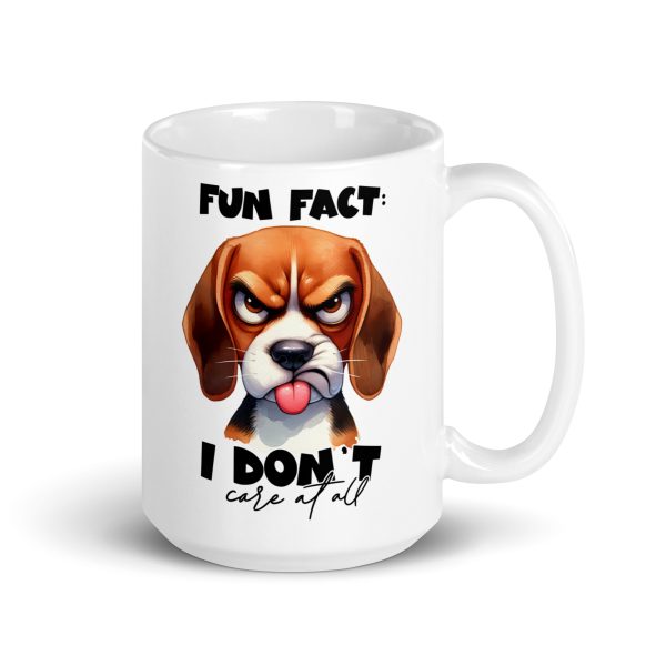 Fun fact I don't care at all funny dog coffee mug / cup - Image 4