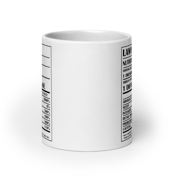 Lawyers nutrition facts Funny Coffee Mug / Cup - Image 9