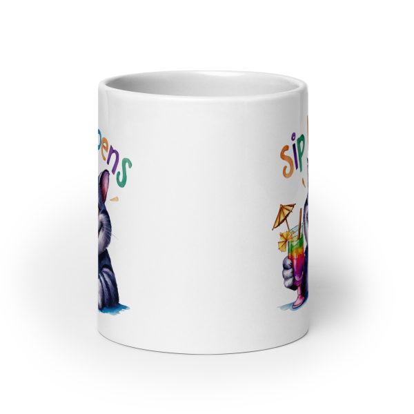 Sip happens funny cat coffee mug / cup - Image 9