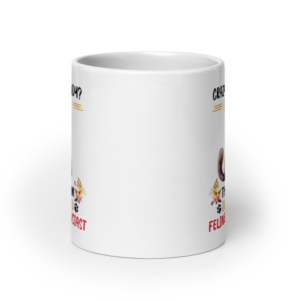 Crazy cat lady? I prefer the term dedicated feline enthusiast funny cat coffee mug / cup - Image 9