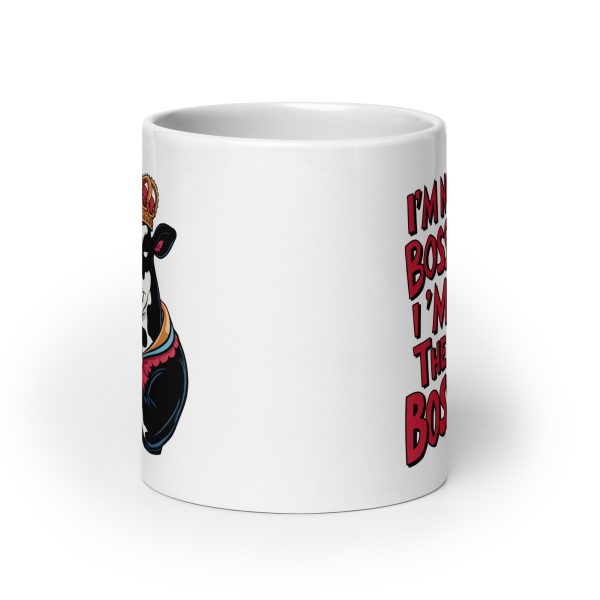 I'm not bossy I'm the boss funny cow coffee mug / cup - Image 9