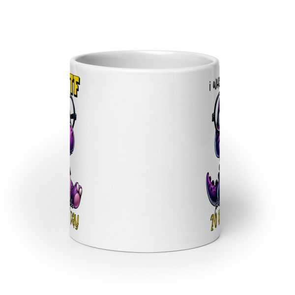 I whisper WTF 20 times a day funny dinosaur coffee mug / cup - Image 9