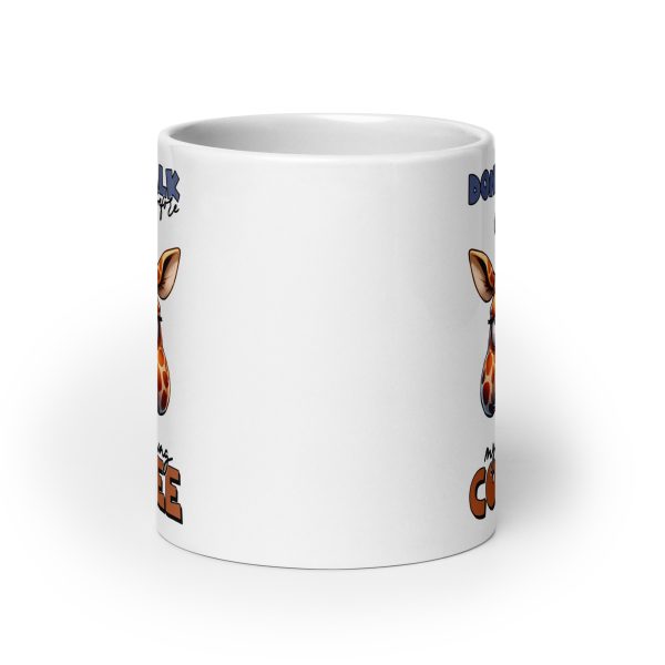 Don't talk to me before my morning coffee funny giraffe coffee mug / cup - Image 9