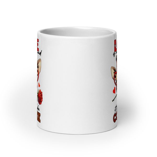 Love is in the air and it smells like coffee funny giraffe coffee mug / cup - Image 9