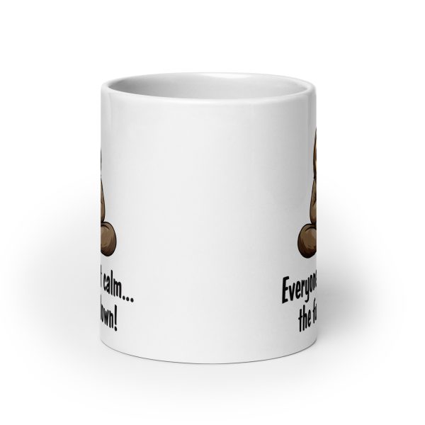 Everyone just calm the fuck down funny sloth coffee mug / cup - Image 9