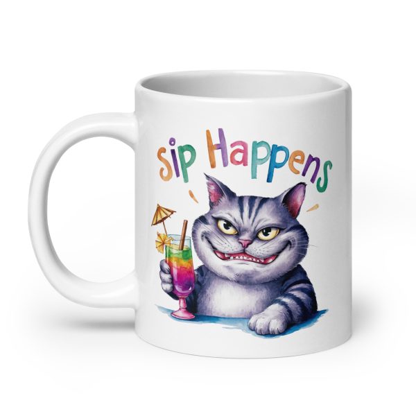 Sip happens funny cat coffee mug / cup - Image 8