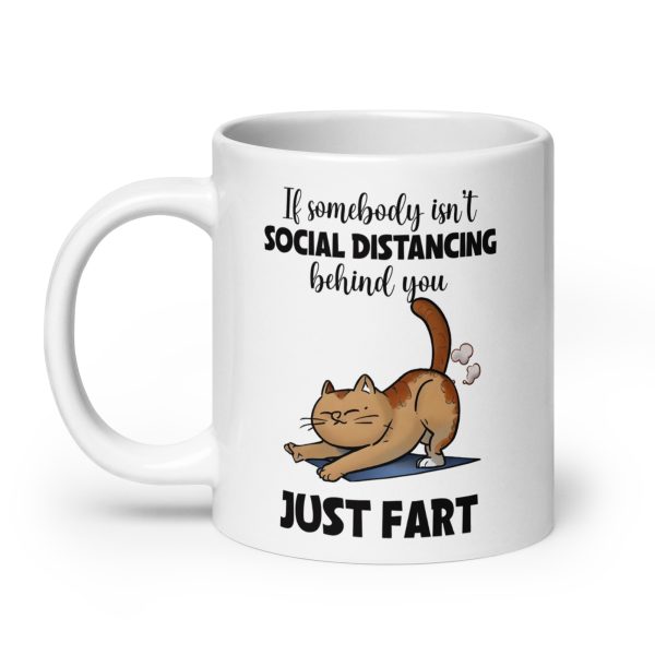 If somebody isn't social distancing behind you just fart funny cat coffee mug / cup - Image 8