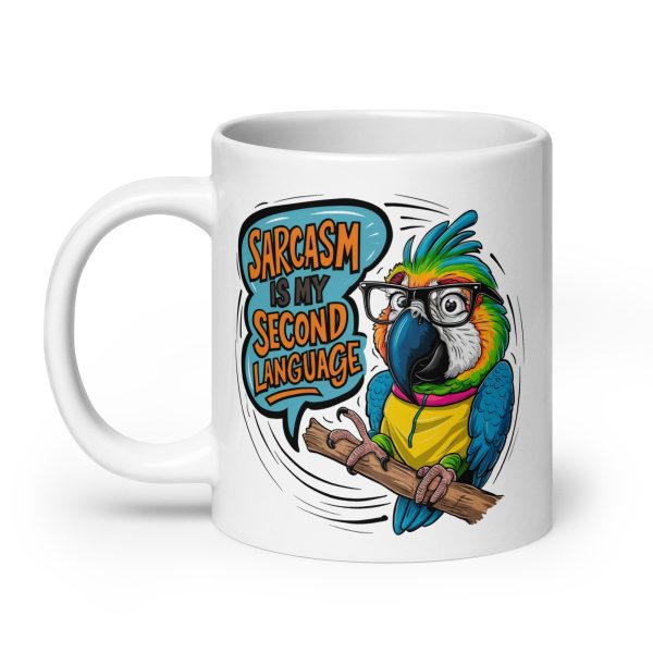 Sarcasm is my second language from idiots funny panda coffee mug / cup - Image 8