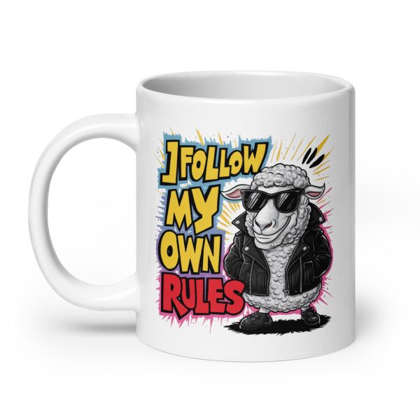 I follow my own rules funny sheep coffee mug / cup - Image 8