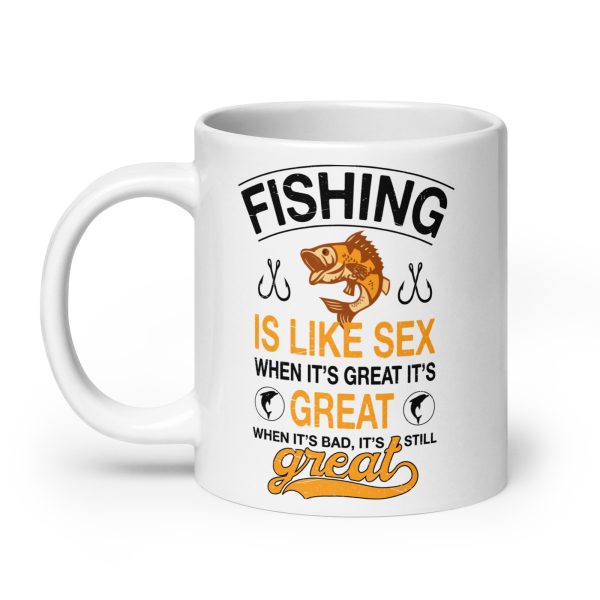 Fishing is like sex when it's great it's great when it's bad it's still great funny coffee mug / cup - Image 8