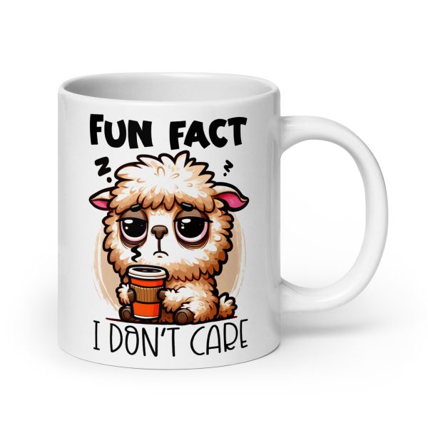 Fun fact I don't care llama Funny Coffee Mug / Cup - Image 7