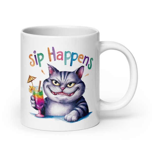 Sip happens funny cat coffee mug / cup - Image 7