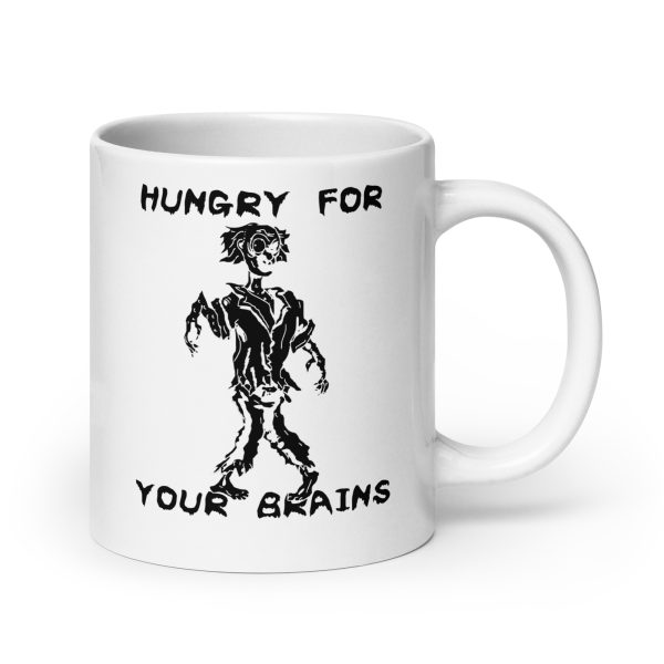 Hungry for your brains funny Halloween coffee mug / cup - Image 7