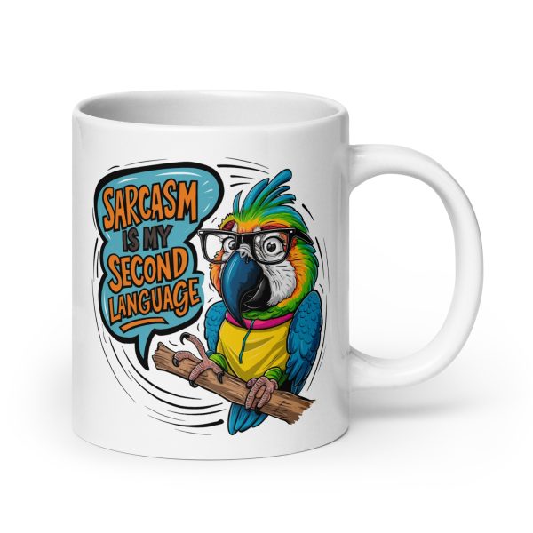 Sarcasm is my second language from idiots funny panda coffee mug / cup - Image 7