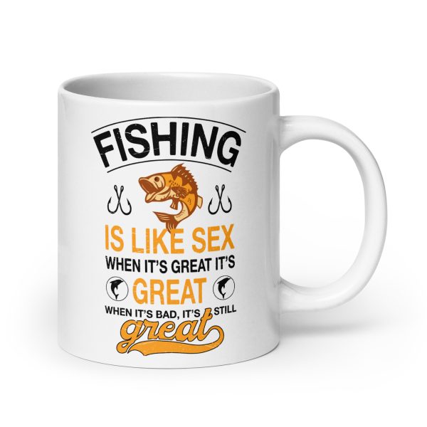 Fishing is like sex when it's great it's great when it's bad it's still great funny coffee mug / cup - Image 7